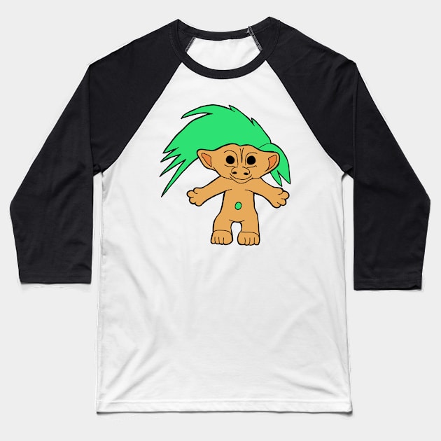 Green troll Baseball T-Shirt by shellTs